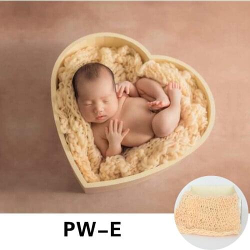 Cream Newborn Posing Layer Fabric Knit Baby Blanket Wrap Photo props Baby Blanket Basket Filler Photography Props