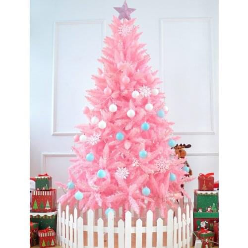 TT Pink Christmas Tree Set Home Decoration 1.5 M Mini 1.2M Pendant Led Colored Lamp Hanging