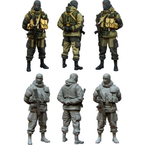 [tuskmodel] 1 35 scale resin model figures kit Modern Russian Soldiers e4
