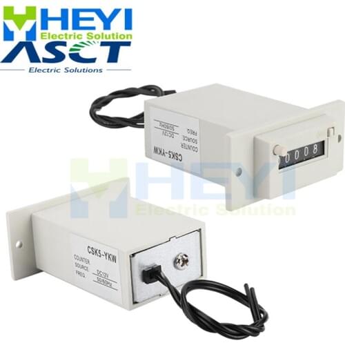 CSK5-YKW Hour Meter Counter Industrial Electronic Mechanical Timer for Car Motorcycle Dirt Bike Generator