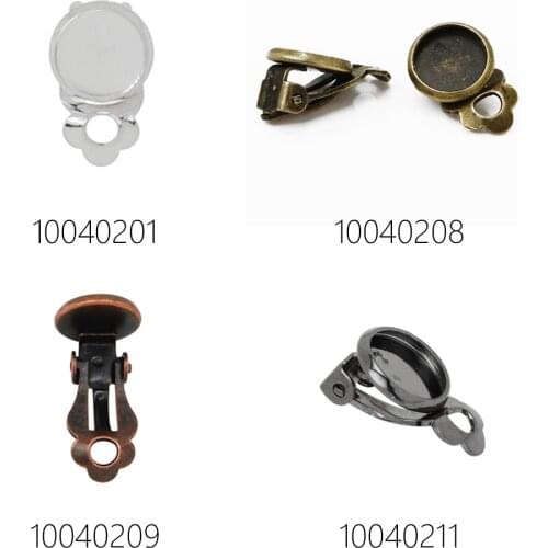 Lots of 50pcs earring clip base,8mm earring clip blank,brass made,lead and nickle free-100402
