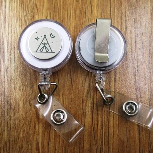 Teepee ID Badge Reel gift for him/her friend family retractable recoil id badge holder work fun