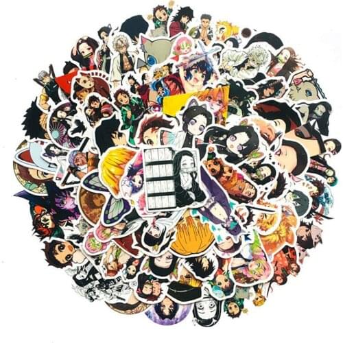 10/30/50PCS Cartoon Anime Ghost Slayer Series Suitcase Graffiti Laptop Skateboard Guitar Toy Decorative Waterproof Sticker Whole