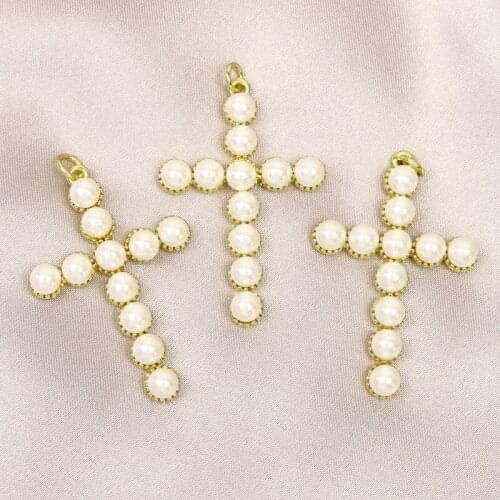 10 Pcs Bead Cross Charms jewelry Necklace pendant Mix shape jewelry women accessories Jewelry charms 51651