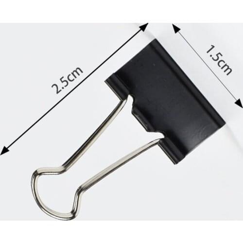 113 Binder Clips Black Home Office Books File Paper Organizer Clip Food ClipsStrong clamping force Easy classification