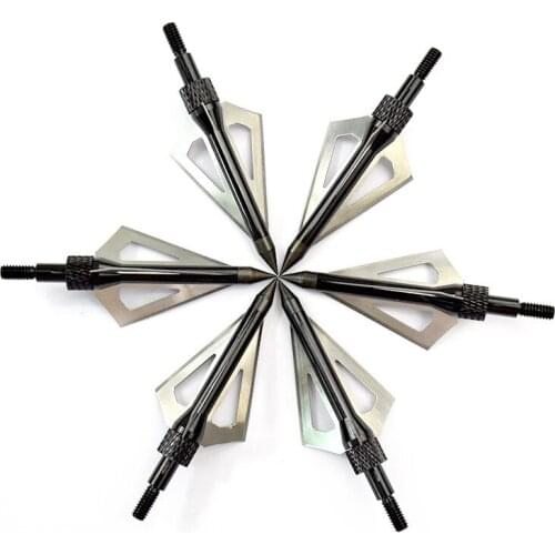 12Pcs Archery Broadhead 3 Blades Point Tip Arrow Head for Archery Hunting Shooting Free Shipping