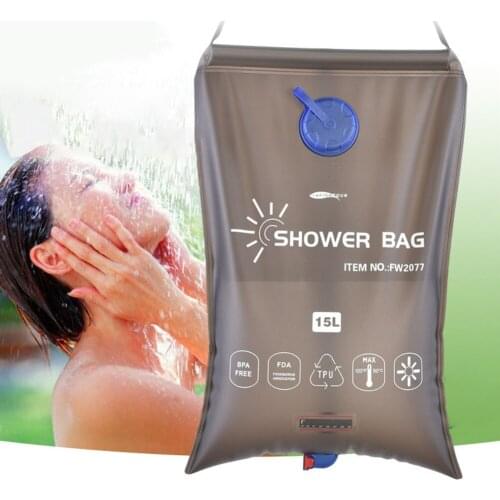 15L Water Bag Outdoor Camping Shower Bag Solar Heating Portable Folding Mountaineering Shower Bag