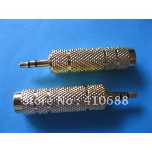 3.5mm Stereo Plug to 6.35mm Stereo Jack Glod 180 pcs per lot