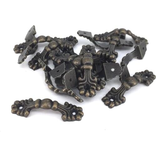 42mm*12mm Bronze Vintage Arched Jewelry Box Handle Wooden Case Drawer Knob Mini Pulls 20PCS