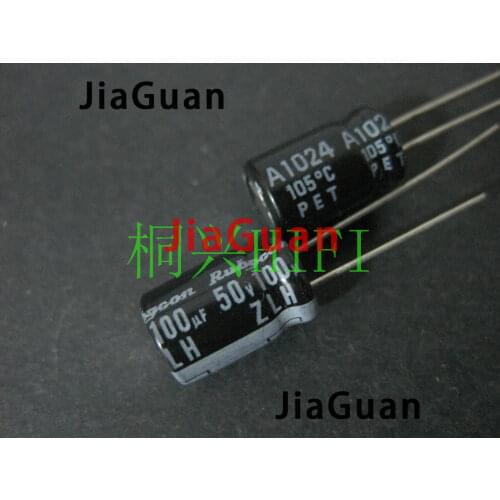 50PCS NEW RUBYCON ZLH 50V100UF 8x11.5mm 105 degrees 100UF/50V high frequency low resistance and long life zlh 100uf 50v