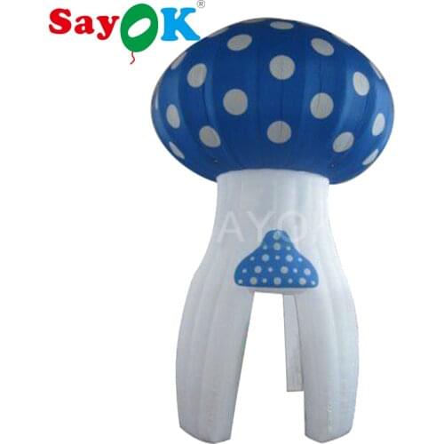 5mH Inflatable Mushroom Shaped Kiosk Carnival Treat Shop Inflatable Ticket Booth for Ice Cream Candy Sale