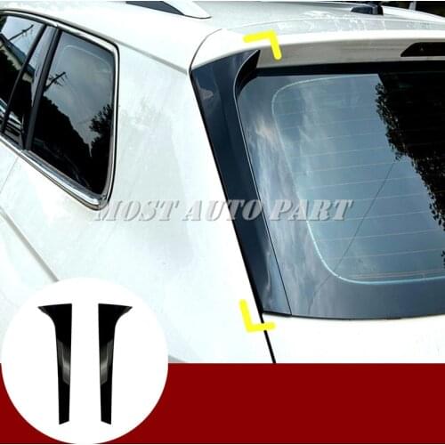 ABS plastic Black Rear Window Spoiler Side Wing Trim Cover 2pcs For Skoda Kodiaq 2016-2020 Car Decoration Car Trim