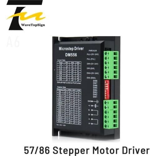 WaveTopSign DM556 Digital Stepper Motor Driver 2 Phase 5.6A for 57 86 Stepper Motor NEMA23 NEMA34 Stepper Motor Controller