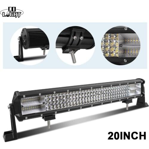 CO LIGHT 4-Rows Led Bar Rampe Led Offroad 20 Inch 468W Spot Flood Beam Straight for Off Road 4X4 Tractor Lada VAZ UAZ 12V 24V