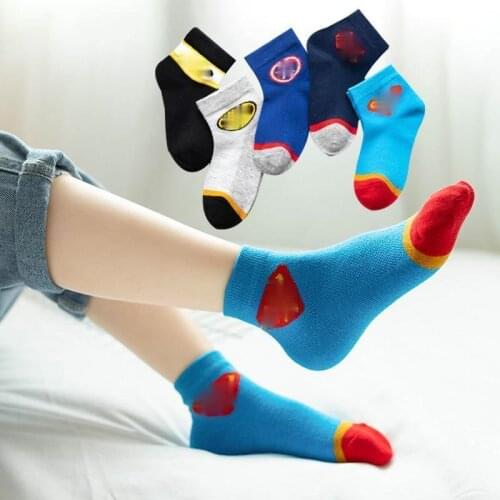 Childrens Cartoon Socks Baby Boys Girls Tube Breathable Non-slip Short Sock for Kids Spring Summer Mesh Cotton Student-Socks
