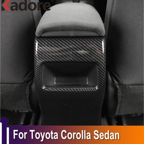 For Toyota Corolla Sedan 2019 2020 2021 Carbon Fiber Rear Seat Air Conditional Vent Cover Trim Car Accessories car decoration