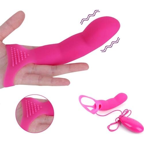 Big Finger Sleeve Dildo Vibrators Vagina Clitoral G Spot Vibrator Clitoris Stimulator Viibrator Sex Toys Masturbation for Women