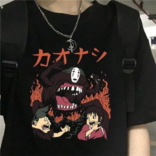 Totoro Studio Ghibli Harajuku Kawaii T Shirt Women Ullzang Miyazaki Hayao Tshirt Funny Cartoon T-shirt Cute Anime Top Tee Female