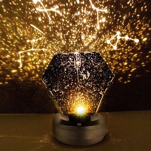 Galaxy Projector Lamp Starry Sky Night Lights Home Planetarium Led Table Decoration Bedroom DIY USB ReChargeable Constellation