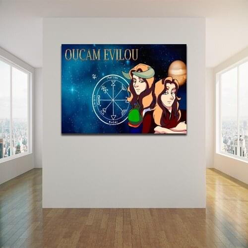 Canvas Poster Oucam Evilou Pegasy Wall Art Painting Posters and Prints Nordic Wall Pictures for Home Decor