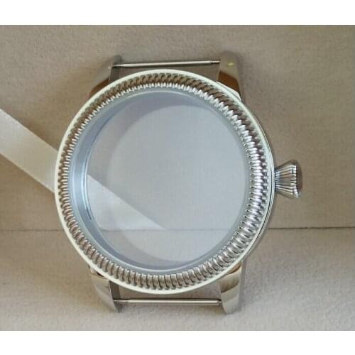 44mm High quality 316L Stainless steel watch cases fit ETA 6497/6498 Mechanical Hand Wind movement BK17