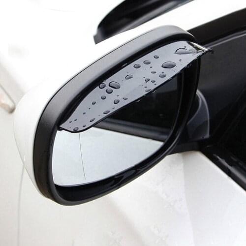 2pcs Car Side Mirror Waterproof Sun Visor Rain Eyebrow Auto Rear View Side Rain Hood Flexible Protector For Car