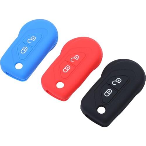Kutery 10PCS Remote Coloful Silicone Car Key Cover Case For Citroen DS3 For Peugeot 2 Buttons Protection Replacement