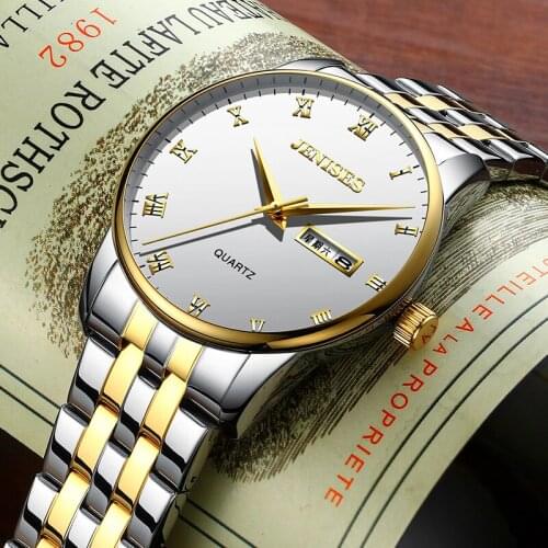 Fashion Gold Watch Men luxury Stainless Steel Waterproof Quartz Business Wrist Watches For Men montre homme 2019 Men Watches