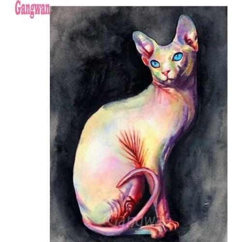 Sphynx Cat Diamond Embroidery DIY Diamond Painting Animal Full Square/round Diamond Mosaic Sets Rhinestone Picture stitch cross