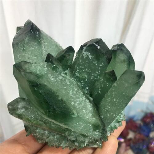 Natural Green Phantom Crystal Ghost Quartz Quartz Crystal Cluster Home Decoration