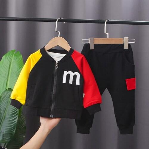New Spring Autumn Children Casual Sport Clothes Boys Cotton Coat T-Shirt Pants 3Pcs/sets Baby Fashion Clothing Infant Tracksuit