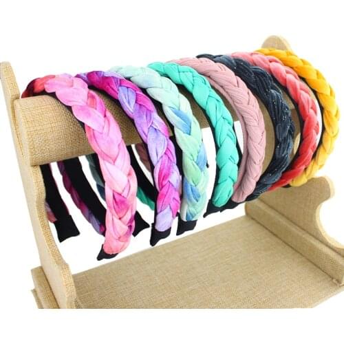 2021 Braided Wide Bezel Hair Hoop Fashion Headbands For Women New Door Hair Circles Hair bands Womens Hair Accessories