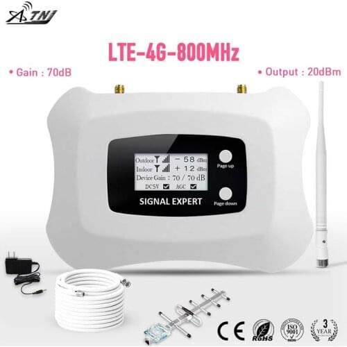 Full Intelligent ! 4G mobile signal repeater 4G cellular signal amplifier LTE 4g signal repeater kit with Smart LCD display