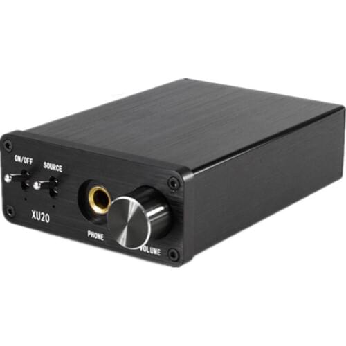 Elistooop Portable Headphone Amplifier HiFi Fidelity Stereo Headphone Amplifier with 2 Ways Switch Inputs TPA6120A2 Big Power