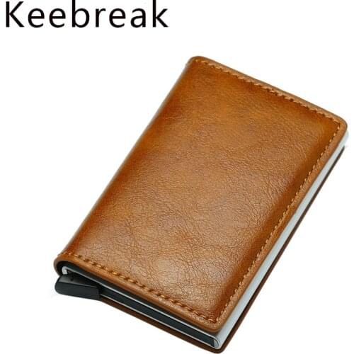 Rfid Aluminium metal credit card holder wallet mens protective business bank id cards holder case pocket creditcard cardholder