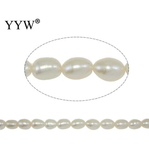 Rice Freshwater Pearl Beads Natural White Grade A 4-5mm Loose Beads for DIY Elegant Necklace Bracelet Jewelry Making