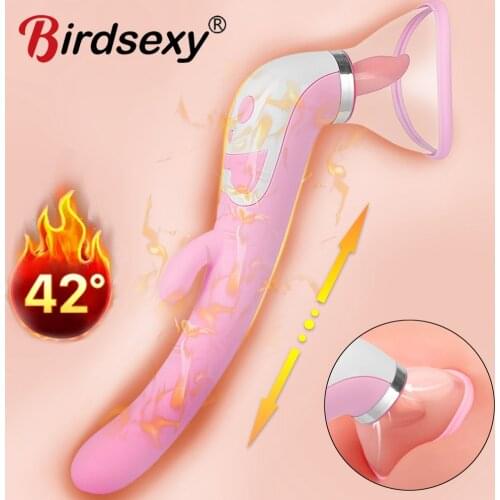 Pussy Licking Toys for Women Clit Sucking Vibrator Sex Licking Machine Blowjob Tongue Vibrating Nipple Sucking Adult Sex Toys