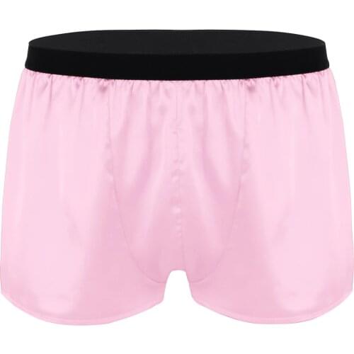 Sexy Wetlook Mens Panties Hot Shorts Lightweight Shiny Satin Boxer Shorts Lounge for Lingerie Night Underwear Underpants