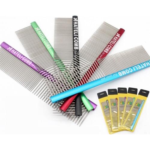 Pet Needle Comb Stainless Steel Pin Cat Grooming Brush Tool Multi-purpose Dog Remover Rake Knot Combs Pet Thick Hair Fur Removal