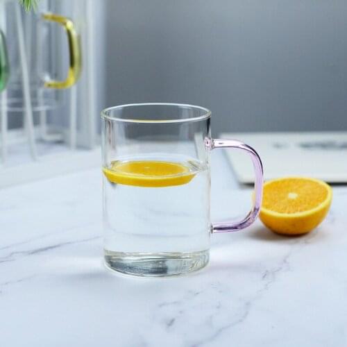 Coffee Glass Mug Drinks Dessert Breakfast Milk Tea Coffee Cup Drinks Dessert Breakfast Colour Handle Drinkware Couple Gifts