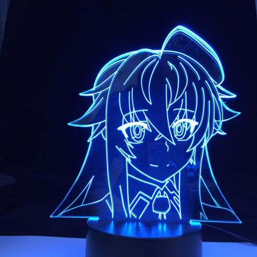 High School DxD Anime Led Light for Home Decoration Birthday Gift Manga 3D Night Lamp Rias Gremory High School DxD Dropshipping