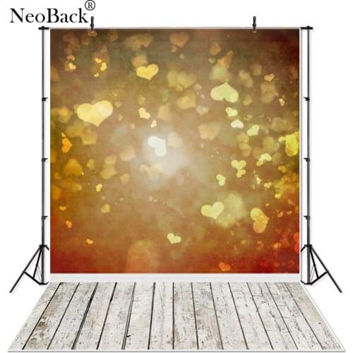Thin vinyl new born baby golden bokeh heart backgrounds professional photo studio indoor children shooting Painted Backdrops