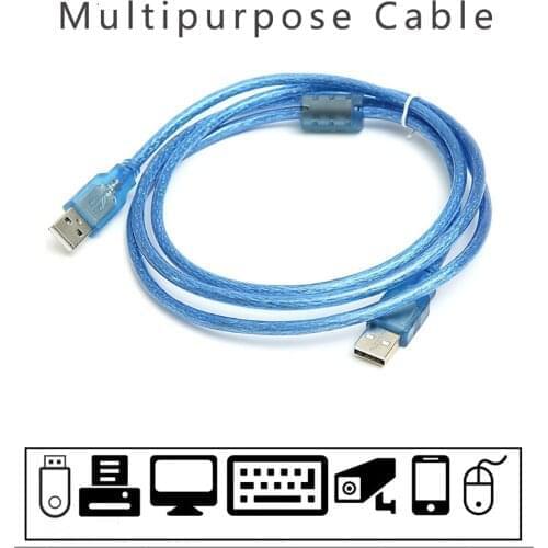 USB2.0 computer extension cable 1.5M male to male cable blue data line cable suitable for display screen television hard disk