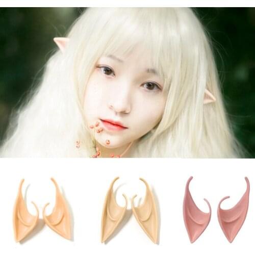Vampiren Decor Props Elf Ears Party Elven Halloween Anime Fairy Cosplay Costume Props False Teeth Elf Ears Set Party DIY Decor