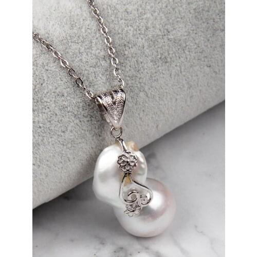 Baroque Pearl 925 Sterling Silver Necklace