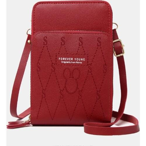 2021 New Mini Women Messenger Bags Female Embroidery PU Bags Top Quality Phone Pocket Ladies Bag Fashion Small Bags For Girl