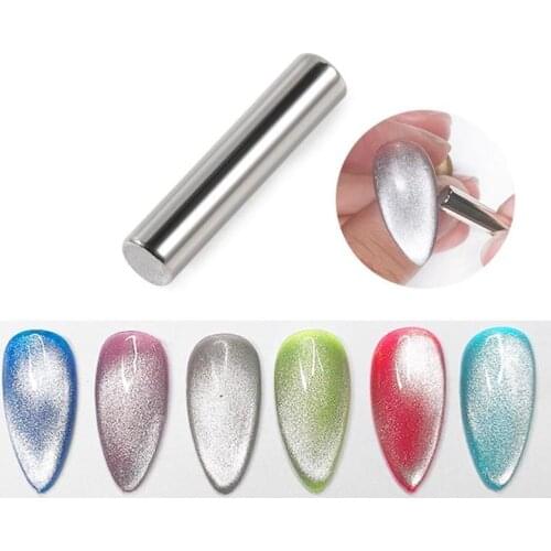 1pc Cats Eye Soak Off Nail Polish Magnetic Gel Polish Bright Silver UV Gel Nail Polish Lacquer Glitter Nail Art