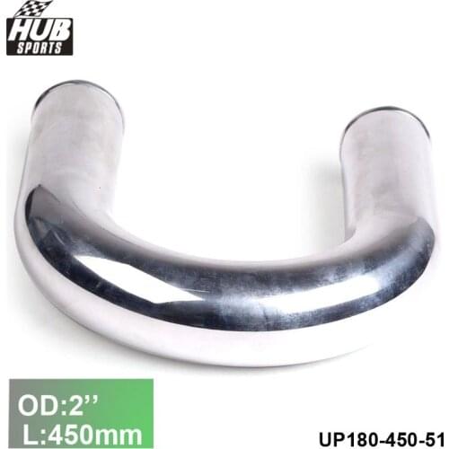 2pcs/unit 51mm 2OD Out/Inlet Aluminum 180Degree Turbo/Intake/Intercooler Elbow Piping L:450mm For Toyota verso 2011 UP180-450-51