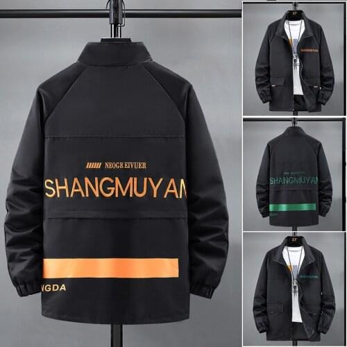 2021 new spring and autumn mens windbreaker jacket mens loose stand-up collar plus size 10XL 9XL 8XL 7XL mens jacket coat