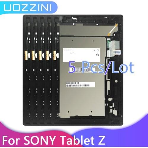5Pcs For Sony Xperia Tablet Z 10.1 SGP311 SGP312 SGP321 LCD Display Touch Screen Digitizer Panel Assembly With Frame 100%Tested